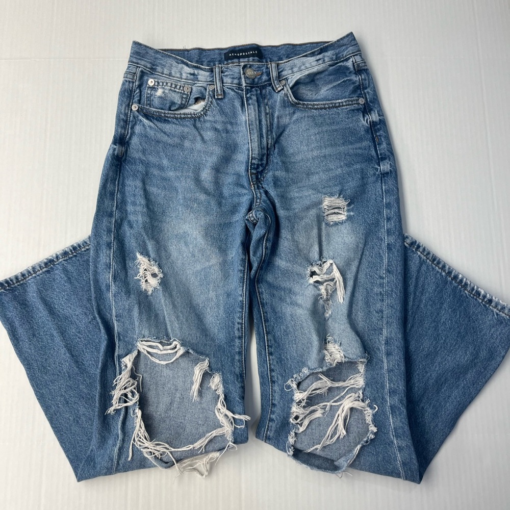 Aéropostale Mid-Rise Blue Skater Jeans